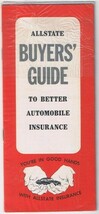 Vintage 1950s Brochure Allstate Buyers Guide To Better Automobile Insurance - $3.56