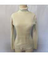 Lauren Ralph Lauren Ivory Ribbed Turtleneck Sweater Women&#39;s Large Made i... - $1,493.75 MXN