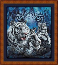 WHITE TIGERS-pdf x cross stitch chart Original Artwork  © Steven Michael Gardner - $12.00