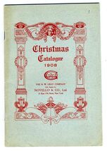 1908 Christmas Catalogue Novello &amp; Co. New York Anthems Carols Books Org... - $35.73