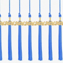 GradGleam 2024: Royal Blue &amp; Gold Tassel Set - 10 Pieces for Graduation ... - $43.51