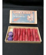 1930s 1940s Lucky Strike Toy Bowling Set Newton Thompson Co Brandon Verm... - $501.40 MXN