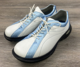 ECCO Women&#39;s Golf Shoes HydroMax White Blue Leather Size EU 39 US 8/8.5 - £17.40 GBP