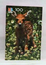 Vintage Milton Bradley Jigsaw Puzzle Baby Deer Fawn 100 Piece 1989 Sealed - £10.14 GBP