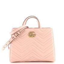 Gucci GG Marmont Tote Matelasse Leather Small Pink - £1,932.48 GBP