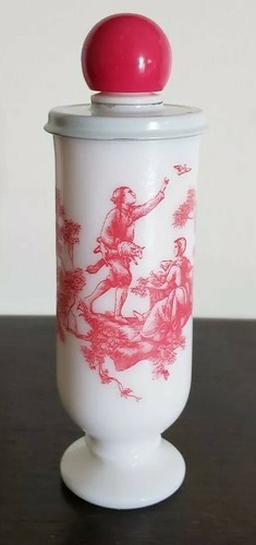 Vintage Collectible Avon Dutch Treat Demi Cup Milk Glass Victorian Scene ~ 4 Item image 2
