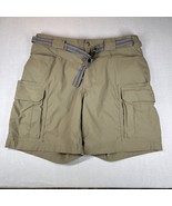 Duluth Trading Co Shorts Mens XL Green Cargo Belt Nylon Spandex Hiking O... - $34.17 CAD