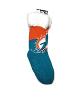 FOCO Miami Dolphins Footy Slipper Socks Warm Winter Aqua Mens 5-9 Womens... - $20.52