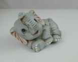 Vintage Homco Ceramic Baby Elephant Laying Down Figurine #1400 Retired - $10.66