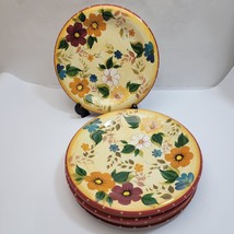 Oneida Kitchen Sunset Bouquet Dinner Plates Set Of 5 Floral Tuscan Hand ... - $47.45