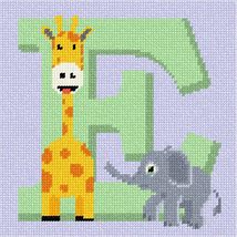 Pepita Needlepoint Canvas: Letter E Baby Animals, 7&quot; x 7&quot; - £39.09 GBP+