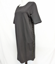 CHICO&#39;S Black Ponte Stretch Short sleeve Shift Dress Size 1.5/M - £21.18 GBP