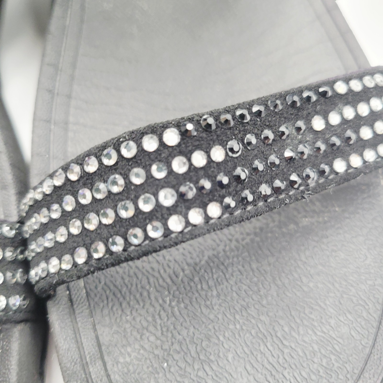 FitFlop Flare Strobe Rhinestone Sandals Black Sz US 9  Item image 5
