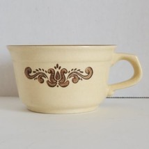 Pfaltzgraff VILLAGE USA 6-1 Cream Brown Scroll Teacup Cup Coffee Mug Replacement - £4.66 GBP