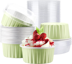 Foil Cupcake Wrappers,  30Pcs 5Oz Disposable Aluminum Foil Baking Cups C... - £12.62 GBP