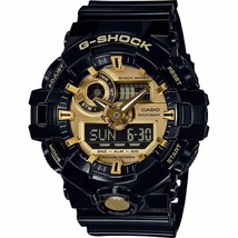 Men&#39;s Watch Casio G-Shock GA-710 Ø 49 mm Black Gold (S7158816) - £174.52 GBP