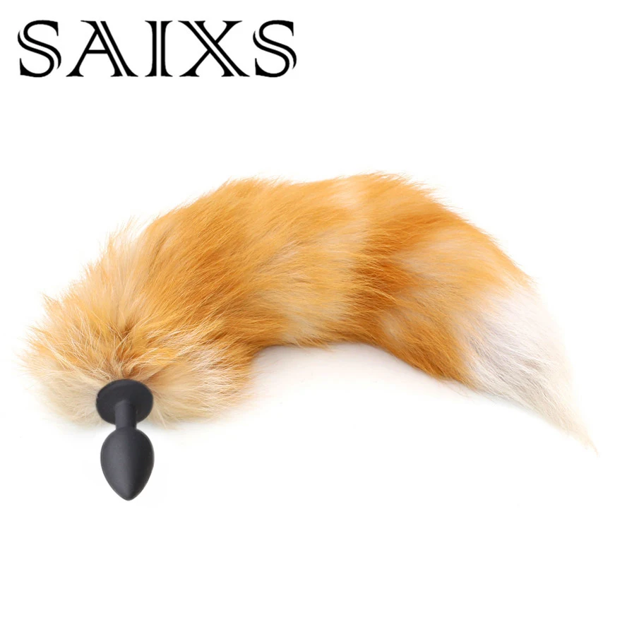 Fox tails anal plug silicone anal sex toys butt plug sex games role play cosplay toys thumb200