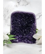 Large Natural Amethyst Geode Cluster, Polished Sides, Uruguay Deep Purpl... - £141.32 GBP