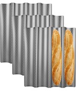 3 Pack Nonstick French Baguette Bread Pan 15&quot; X 13&quot; For French Bread Bak... - $34.97