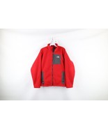 The North Face Boys XL Spell Out Deep Pile Fleece Lined Full Zip Jacket Red - $655.66 MXN