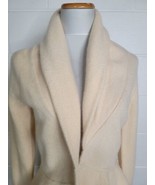 Ralph Lauren Ivory Cream Wool Angora Shawl Collar Open Front Sweater M - £27.50 GBP