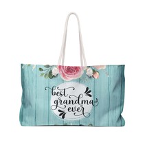Personalised/Non-Personalised Weekender Bag, Floral, Best Grandma, Large Weekend - £39.20 GBP