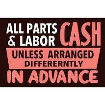 Cash In Advance Metal Advertising Sign - £31.78 GBP
