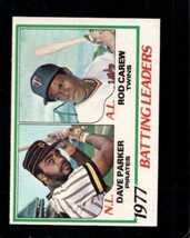 1978 Topps #201 Dave PARKER/ROD Carew Nm Batting Leaders *X102717 - £2.11 GBP