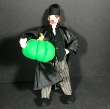Vintage felt doll Man squash pumpkin contest judge Klumpe Roldan Nistis ... - $68.97