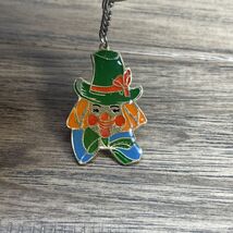 Vitnage Enamel Colorful Circus Clown Keychain Estate Jewelry Find KG - $9.89