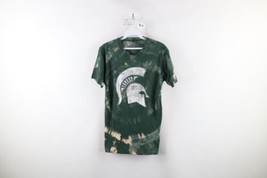 Retro Mens Small Acid Wash Michigan State University Short Sleeve T-Shirt Green - £19.34 GBP