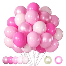 Pink Balloons Metallic Pink Balloon, 60Pcs 12Inch Chrome Pink Balloons D... - $13.99