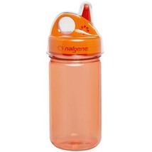 Nalgene Sustain Grip-N-Gulp 12oz Kids Bottle w/ Cover (Orange) Reuse Sip... - £12.35 GBP