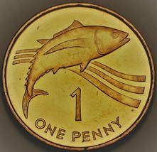 Saint Helena &amp; Ascension Penny, 1997 Gem Unc~TUNA~Last Year - £3.52 GBP