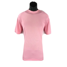 Log-in Uomo Dressy T-Shirt Pink for Men Crew Neck Ribbed Corded Size Small - £24.77 GBP