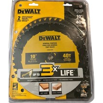 2 Pack Dewalt Circular Saw Blade, Carbide, Dia: 10&quot;, 40T DWA11040 - $721.74 MXN