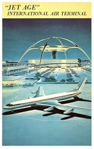 Jet Age International Air Terminal and Convair Jet 880 LA CA Airport Pos... - $9.89