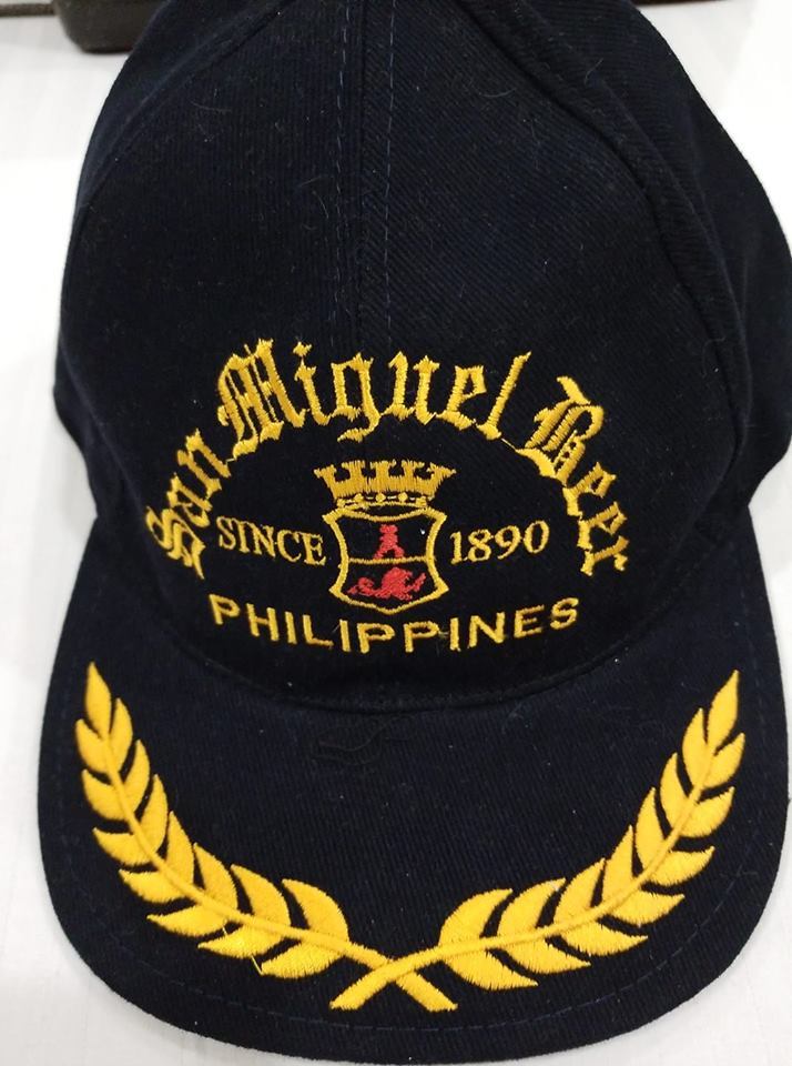 San Miguel Beer Gold Thread on a Black Cotton ball cap - $25.00