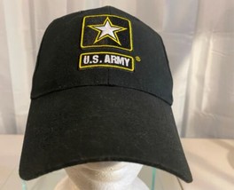 Black US Army Ball Cap With Star Logo go army.com  Pre-Owned Adjustable - £7.77 GBP