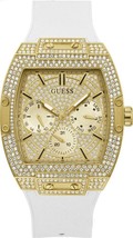 Guess Men&#39;s Quartz Analog Gold Dial Watch GW0048G3 Stainless Steel Case 45mm - £79.05 GBP