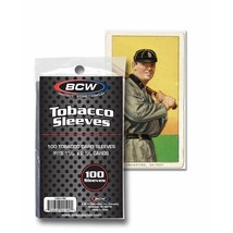 20 packs of 100 (2000) BCW 1 ²¹⁄₃₂&quot; x 2 ⅞&quot; Tobacco Card Sleeves - $28.41