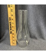 Vintage Clear Oil Lamp Glass Chimney 3” Inch Fitter  X 10” Tall Shade - $10.89