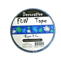 Sea Turtles Decorative Fun Tape 65 ft x 1.88-inch Green White Blue Ocean... - £10.16 GBP