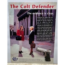 Colt Defender 45 Caliber Pistol Vintage Color Print Ad 90s Lawyers Court... - $10.49