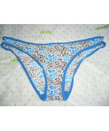 Hers By Herman Microfiber Bikini Panties MEDIUM Blue Print 1 Pair Silky ... - $203.18 MXN