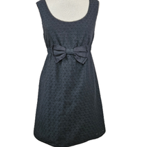 Juicy Black Eyelet Mini Dress with Bow Size 0 - £19.47 GBP