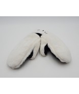 Nike Women’s Warm Faux Fur Mittens White Black Winter Soft Gloves Size X... - £13.36 GBP