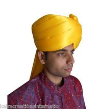 Men Pag Indian Handmade Top Hat Pagri Groom Turban Safa Satin 7 3/8 (23&quot;) Large - £43.57 GBP