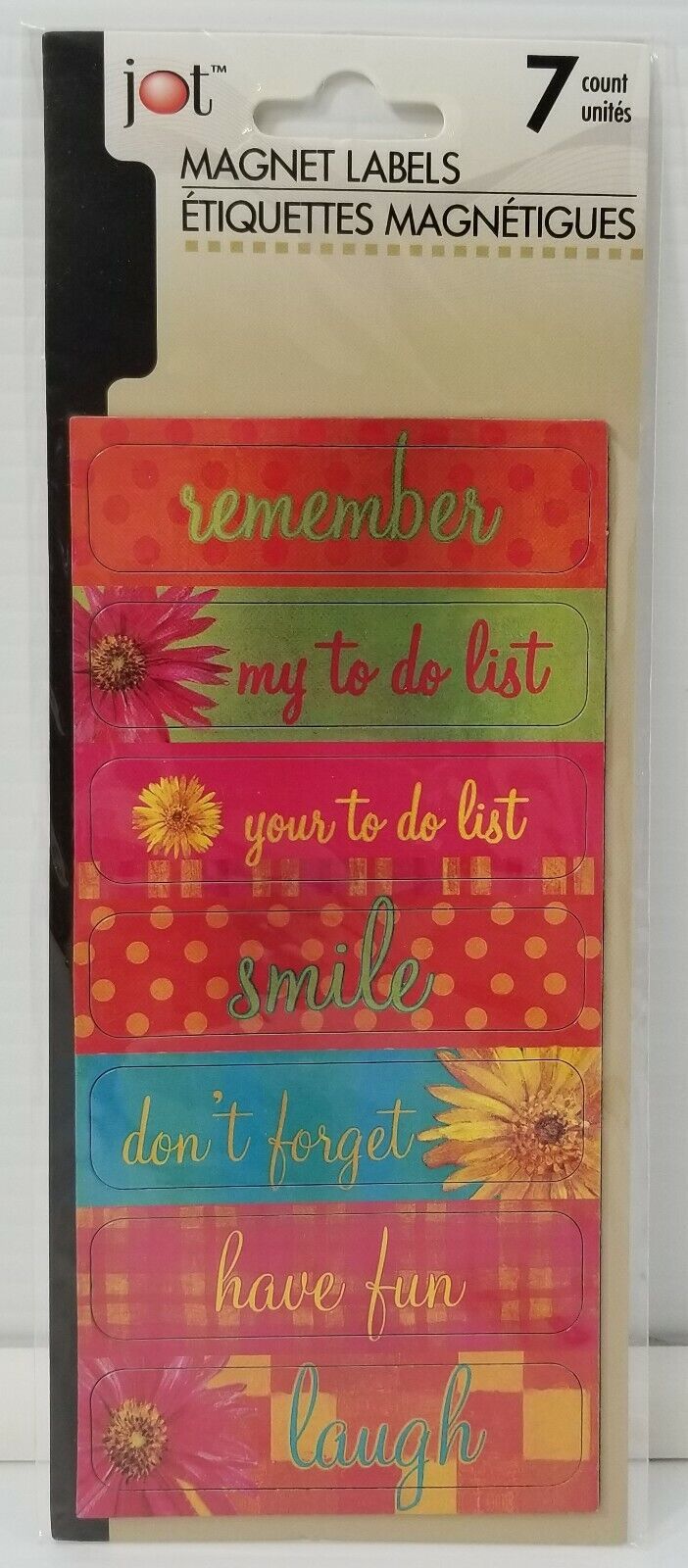 Jot Pack of 7 Magnet Labels Reminder Tags To Do List - $5.93