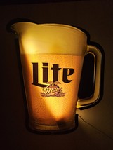 LARGE 1998 MILLER LITE BEER 3D PLASTIC LIGHTED WALL SIGN 32&quot; X 27&quot; - $188.43 CAD